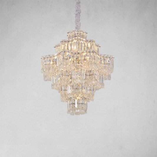 Eight-pointed star crystal chandelier