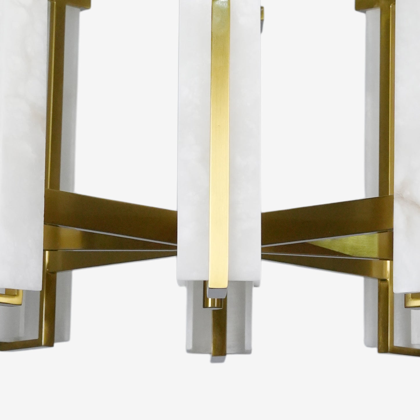 Ring-shaped alabaster chandelier